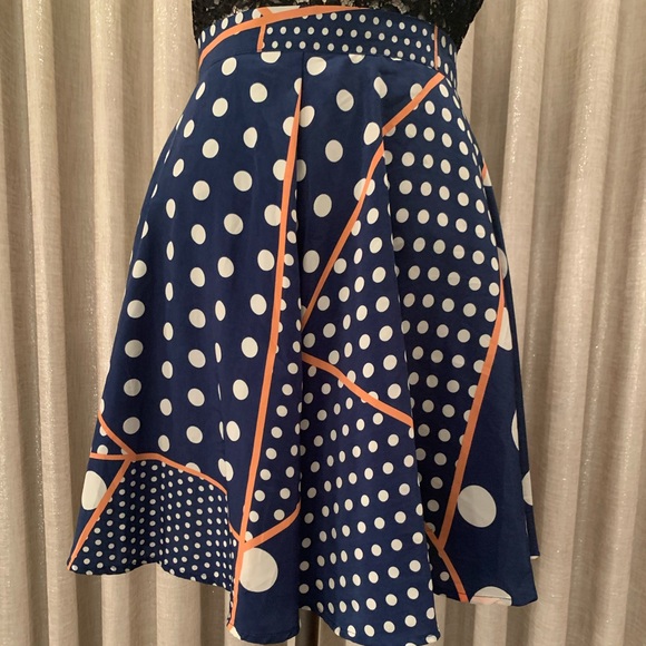 ModCloth blue polka dot skirt - Picture 1 of 2